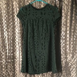 •Green Lace Dress•